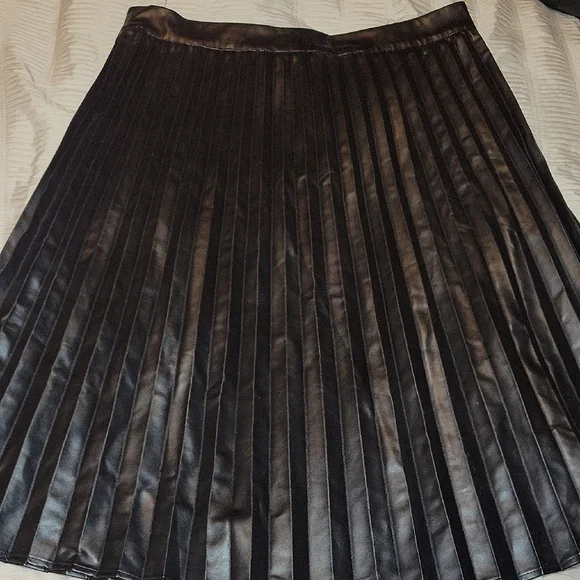Chic Black A-Line Pleated Skirt - Picture 1 of 4